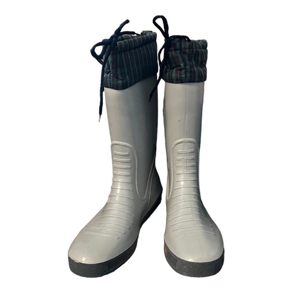OKESPOR Spike Snow Boots Grey Plaid Top Lining Size Fuzzy 12.5 US 46 Eur main image 5